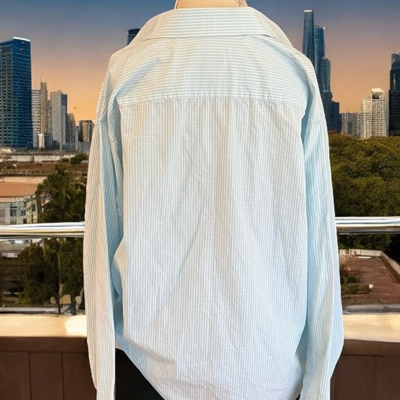 Calvin Klein Men’s button down XL Regular Fit Baby Blue gingham - Picture 10 of 16